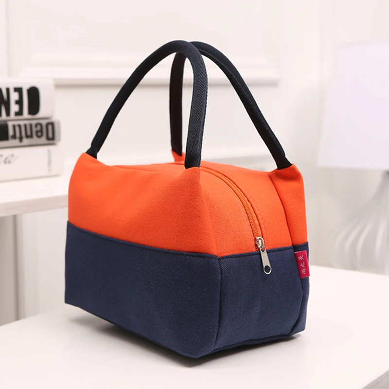 Canvas Lunch Bags Fashion Portable Thermal Insulated Lunch Box Bag Tote Bolsa Comida Lunch Bag for Kids School Food Bags images - 6