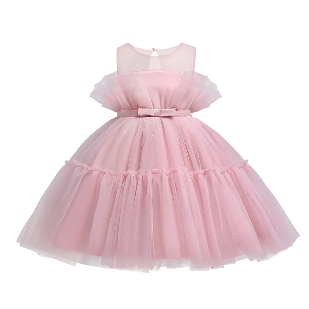 

Keelorn Baby Girl Dress 2022 Summer New Girl's Dress Korean Mesh Princess Dress Cute Bow Tutu Dress Birthday Performance Dress