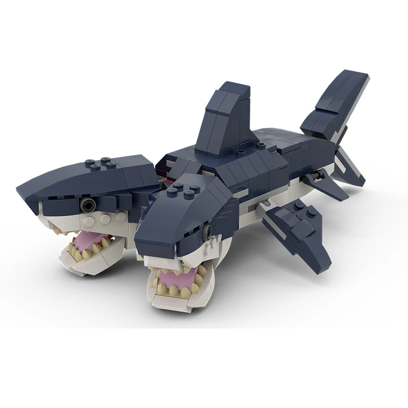Морской организм акула строительный блок MOC Seaworld Abyssal монстр подводный мир