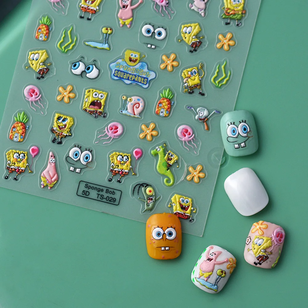 

Cute Cartoon 5D Nail Sticker Decals For Manicuring Tips Nail Decoration Tools TS-029