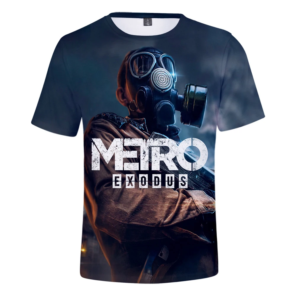 

New Summer Games Metro Exodus 3d Print Fashion Casual T Shirt Men Women Streetwear O Neck Short Sleeve Hip Hop Tops