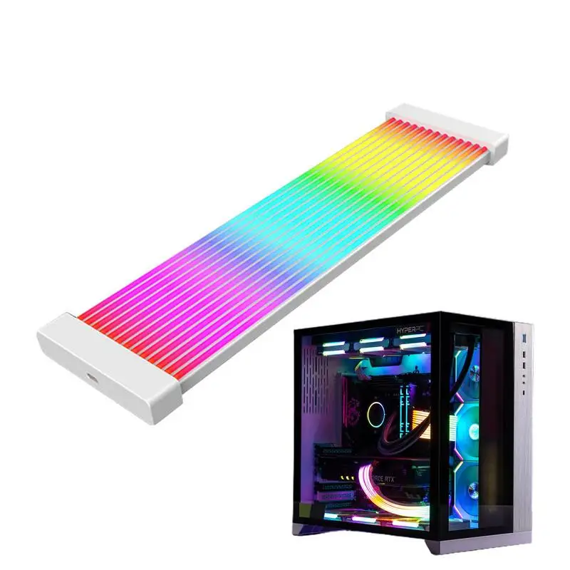 

RGB-кабели PSU, RGB-кабель с рукавом питания, 24 Pin/3x8Pin ATX RGB Удлинительный кабель питания, внутренние компоненты ПК для материнской платы