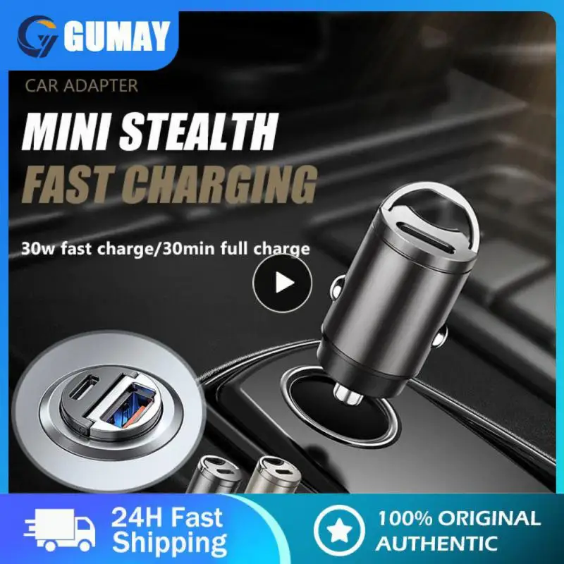 

Quick Charge Durable Car Charger Universal Usb Fast Charger Multifunctional Car Adapter Car Supplies Zinc Alloy Shell Portable
