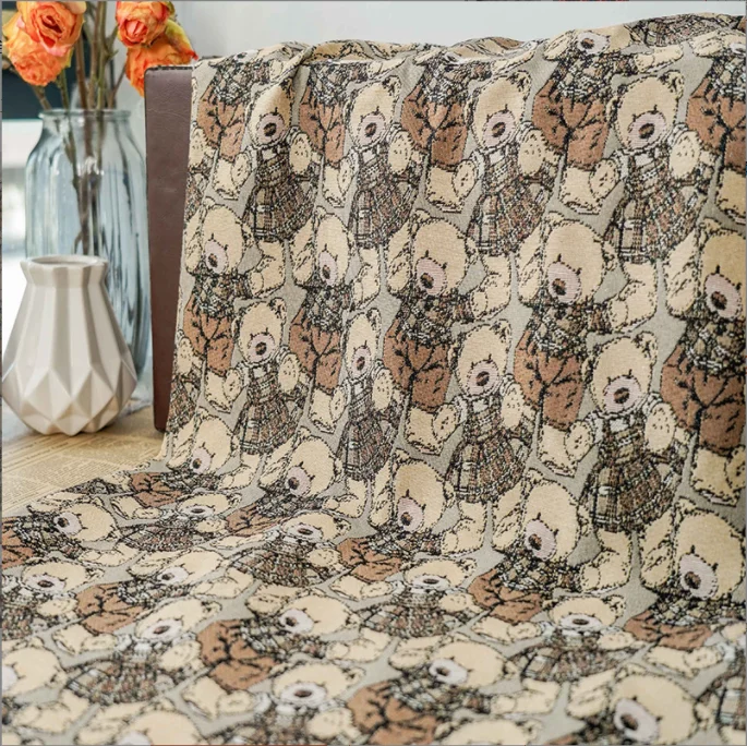 

Светильник-коричневая Кукла Медведь крученая Толстая элегантная женская одежда весна-осень жаккард Harajuku сильфоновая сумка букет декоративная ткань