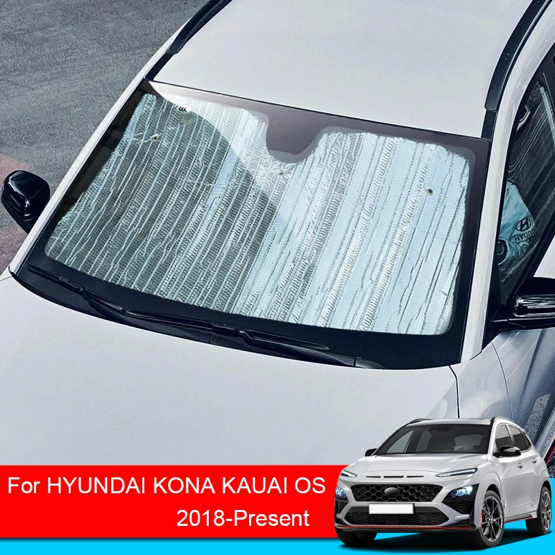 

Солнцезащитный козырек для Hyundai KONA KAUAI OS 2018-2025, защита от УФ-лучей, солнцезащитный козырек, аксессуары для лобового стекла автомобиля