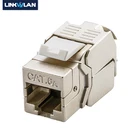 Linkwylan Network Cat5e Cat6 Cat6A безосколочный Keystone Jack модуль полностью экранированный RJ45 разъем для LSA Toolfree завершение