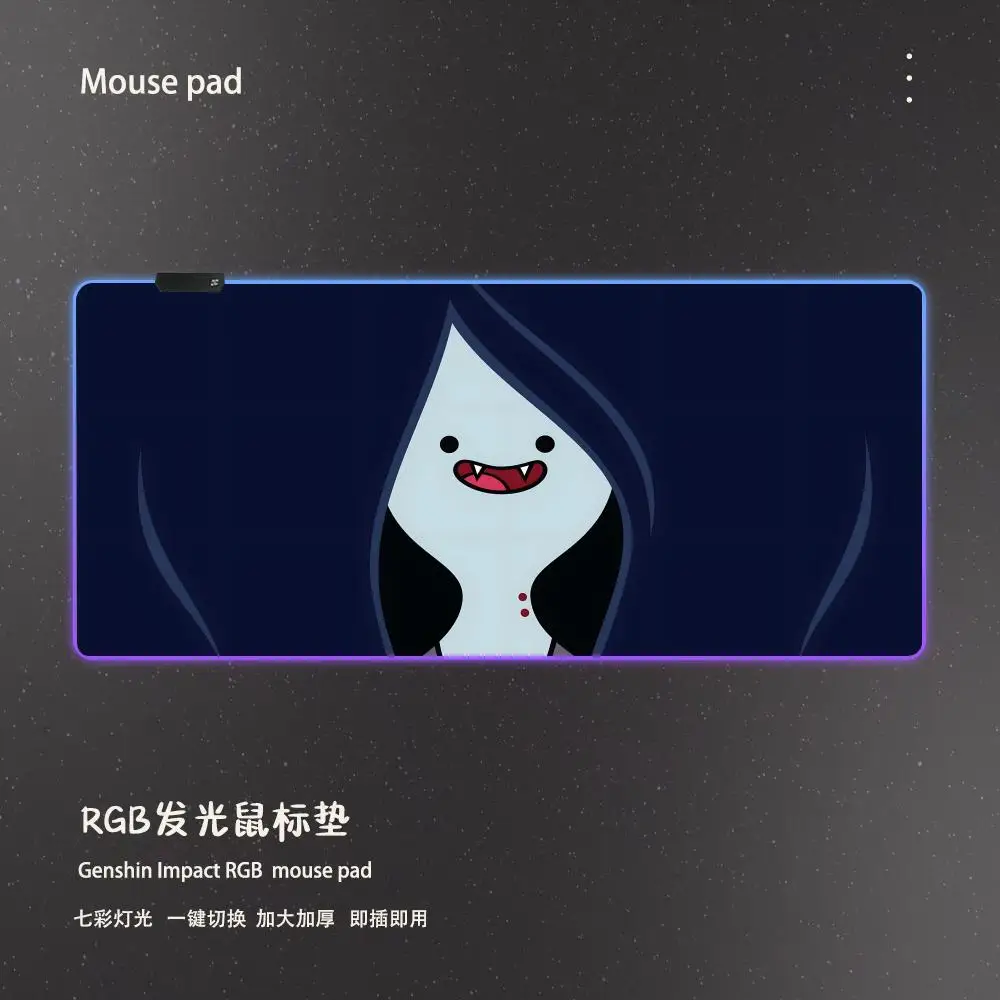 Коврик для мыши A-adventureES time M-marcelineES игровой плеер RGB ПК геймер мальчики как PS5