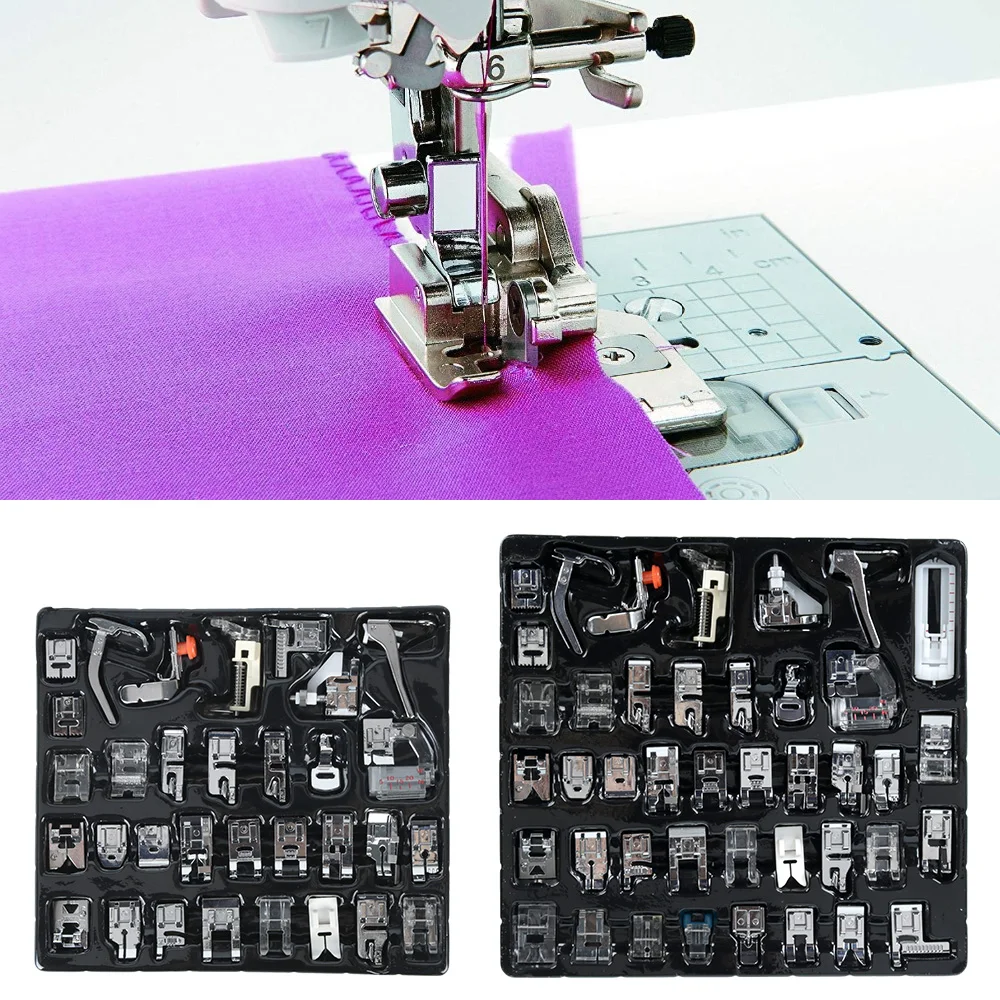 

Sewing Machine Accessories Knitting Blind Stitch Darning 32/42Pcs Presser Feet Kit Set Multifunction For Brother Singer Janome