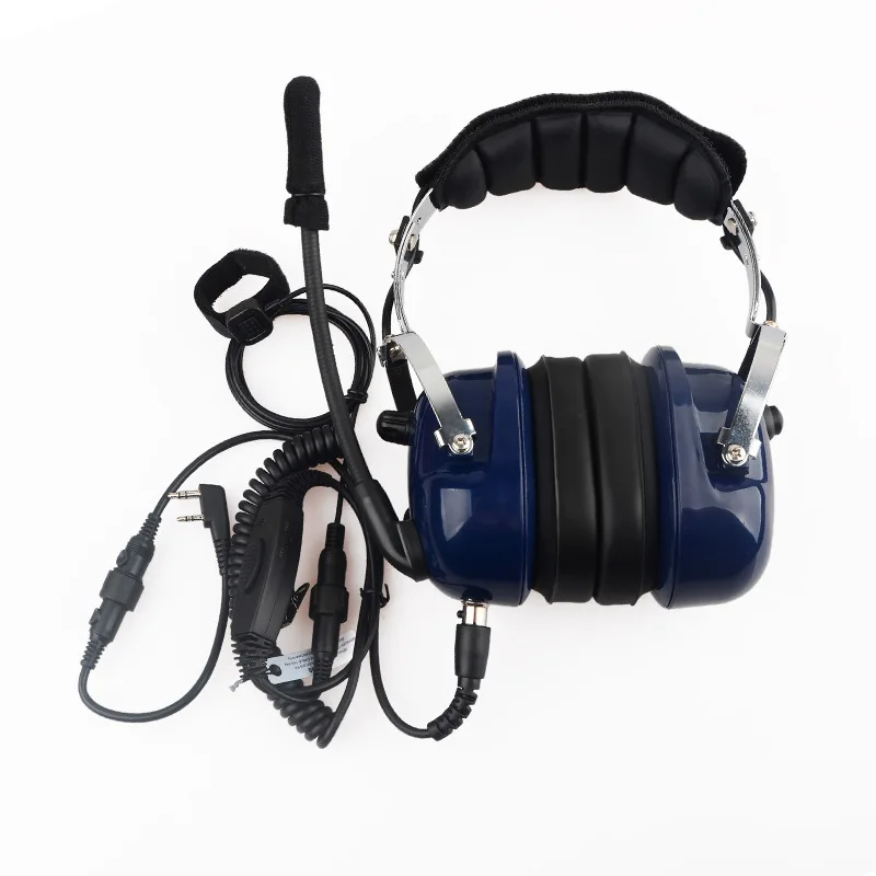 General Aviation Headset RA200 Pilot Headset Dual Plug Pilot Headphone 3.5mm Noise Reduction Headset for Pilots audifono