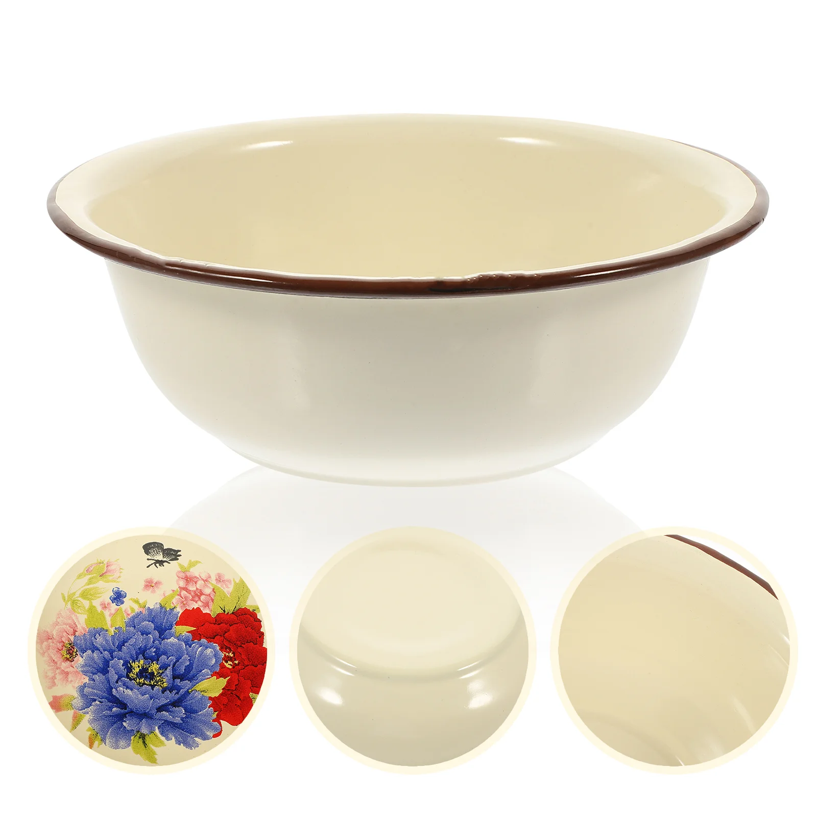 

Эмалированная миска для раковины, эмалированная суповая Ретро домашняя эмалированная посуда, старомодные контейнеры для макаронных изделий