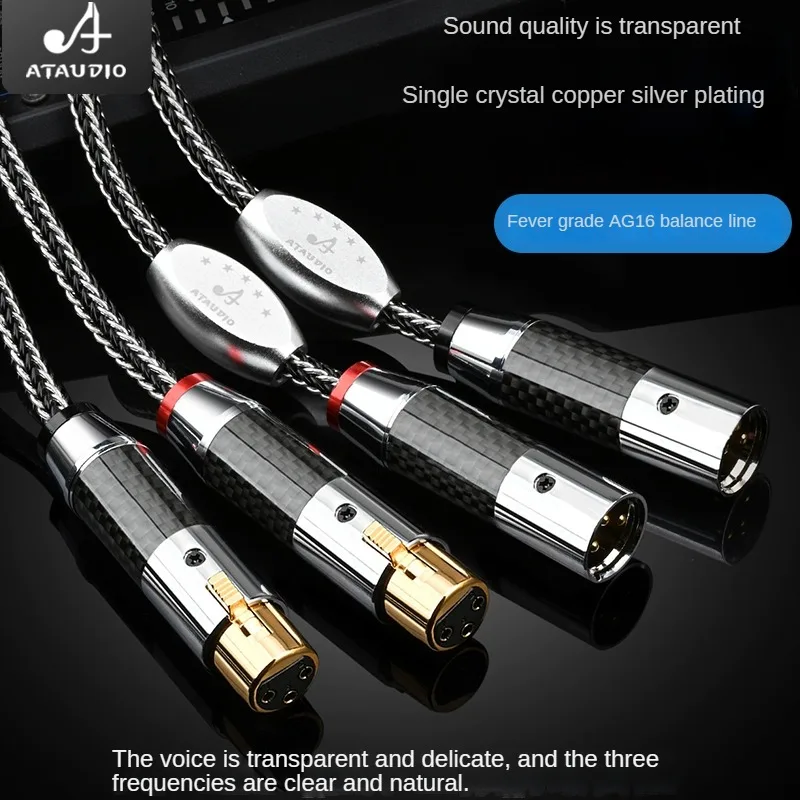 

HIFI Balanced Cable XLR Male to Female Cable OCC Silver-Plated Double XLR Cable Mixer Microphone Balanced Signal Cable