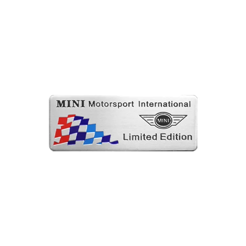 

Для MINI Cooper One S JCW Clubman Countryman R56 R55 R53 F55 F56 R57 R60 1 шт., наклейки из алюминиевого сплава для стайлинга автомобилей, наклейки на кузов