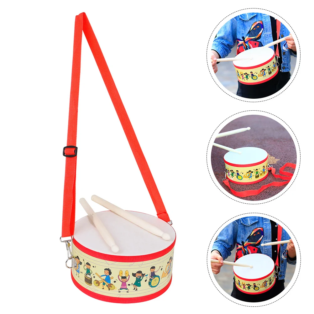 

Children's Double Sided Drum Kidcraft Playset Kids Early Educational Toy Snare Musical Waist Wooden Instrument Baby