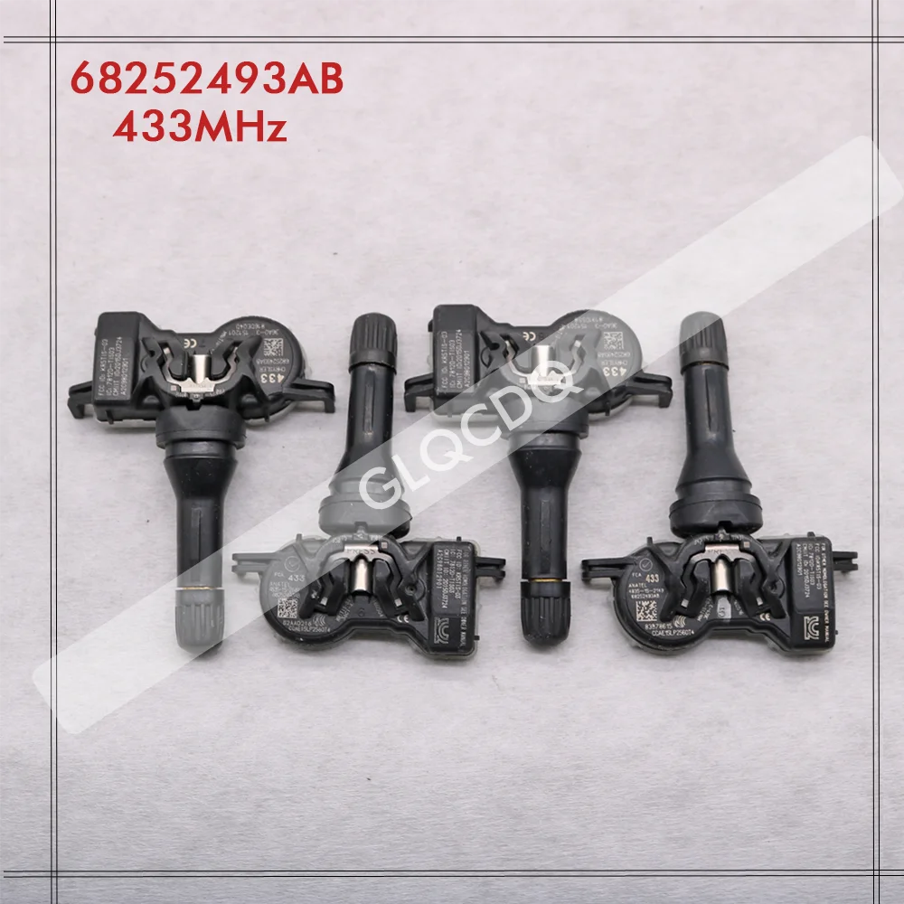 Для 2017-2024 JEEP COMPASS TPMS 433 МГц датчик давления в шинах TPMS JEEP датчик давления воздуха в шинах 68252493AB 68252493AA 68105280AF