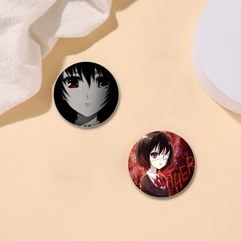 Брошь с аниме принтом Mei Misaki