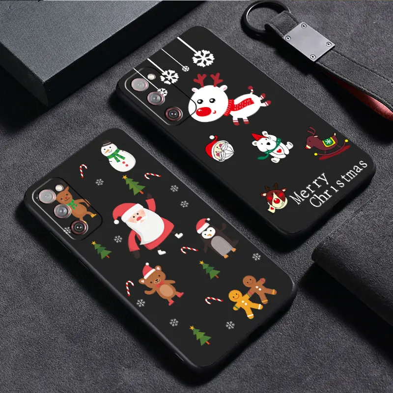 Фото Милый мультяшный Рождественский чехол с куклой для Samsung Galaxy S22 S23 Ultra S20 S21 FE S10 S9 Plus Note 20 10 Lite, мягкий чехол для телефона №4