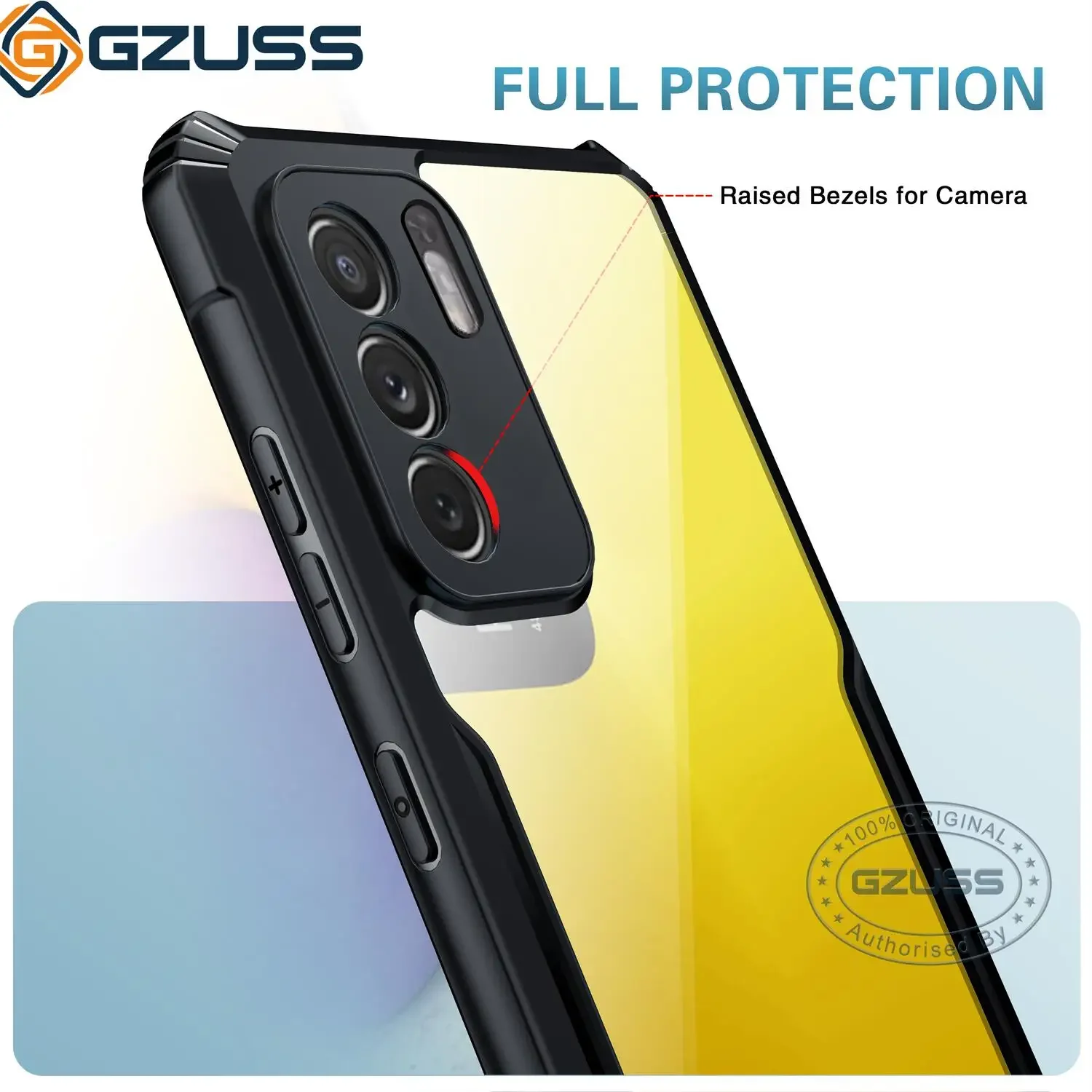Противоударный прозрачный чехол GZUSS для POCO M3 Pro 5G X3 F3 NFC