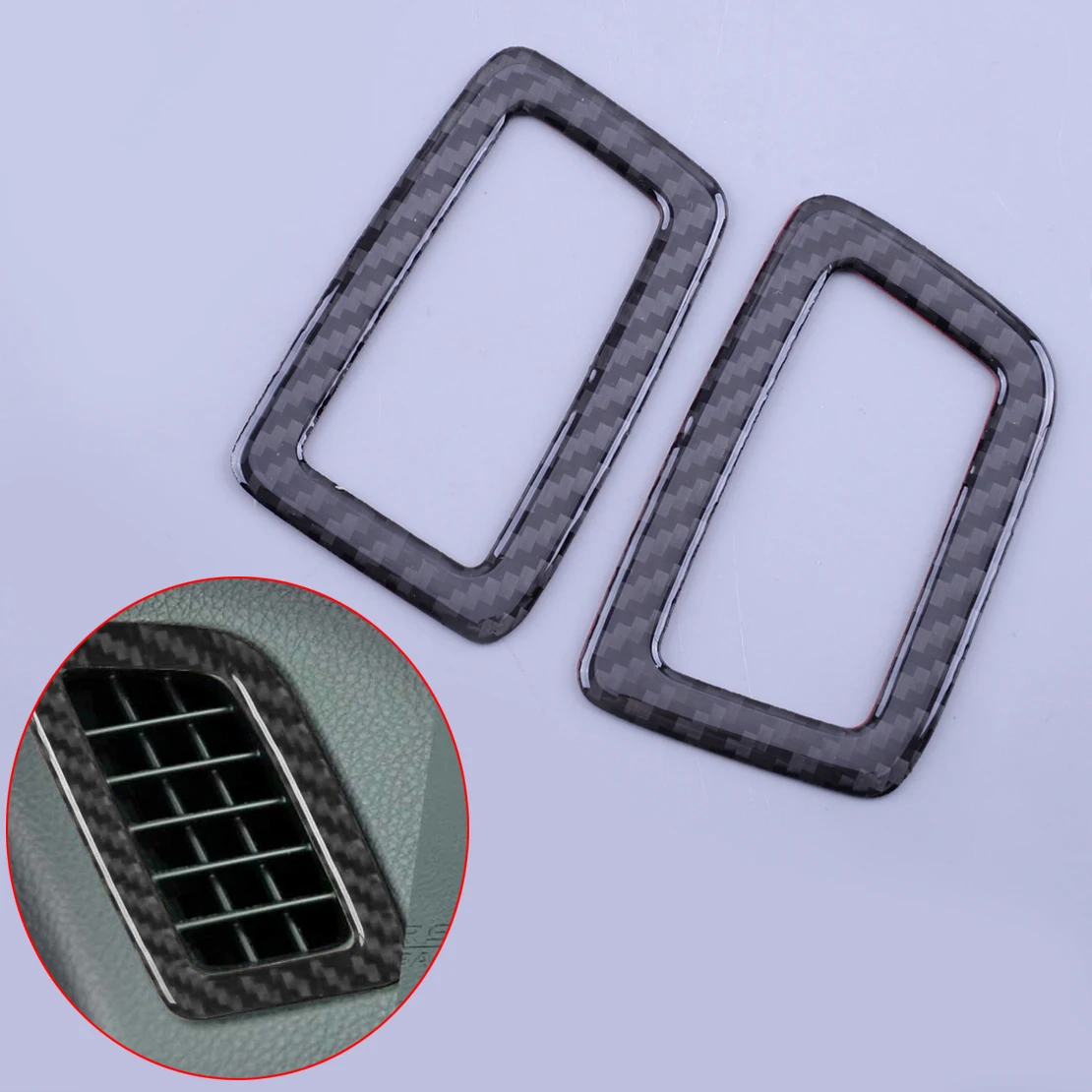 

2Pcs Car Front Left Right Dashboard Air Vent Outlet Cover Trim Fit for Honda Accord 2017 2016 2015 2014 2013 Carbon Fiber Black