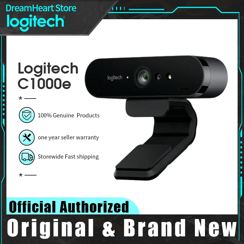 Original Logitech C1000e BRIO 4K Webcam Simple Package Video Conference Streaming Recording Compatible Web Camera For Pc