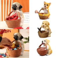 home decor desk entrance chocolate dog candy basket miniature ornaments sculpture key storage box