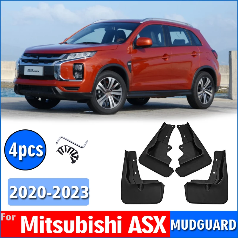 

FOR Mitsubishi ASX 2020 2021 2022 2023 Mudguard Fender Mud Flap Guards Splash Mudflaps Car Accessories Front Rear 4pcs