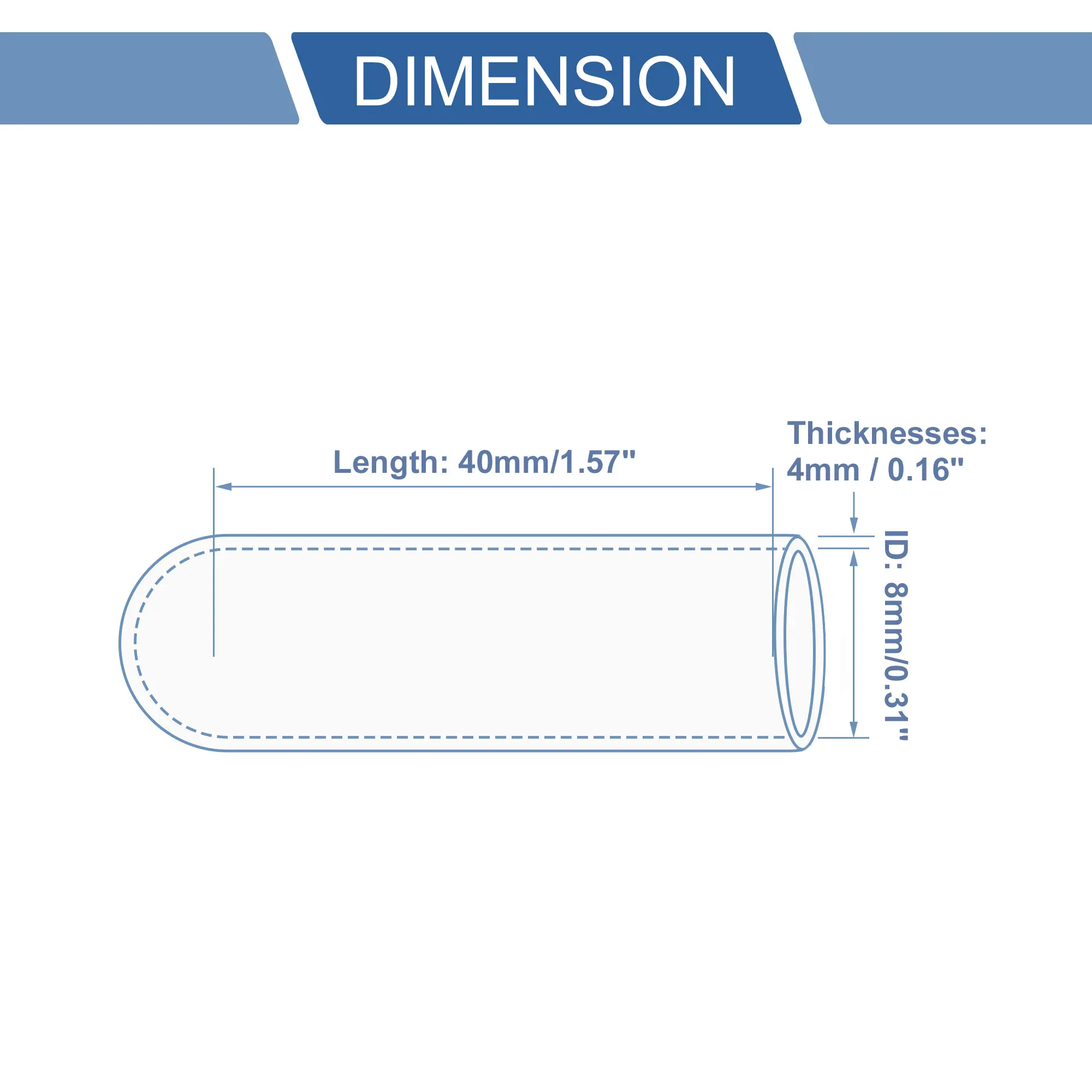 UXCELL 40 мм длина 6/8/10/12/14/16/18/22/25/30/32/35 ID автомобильная силиконовая резиновая заглушка