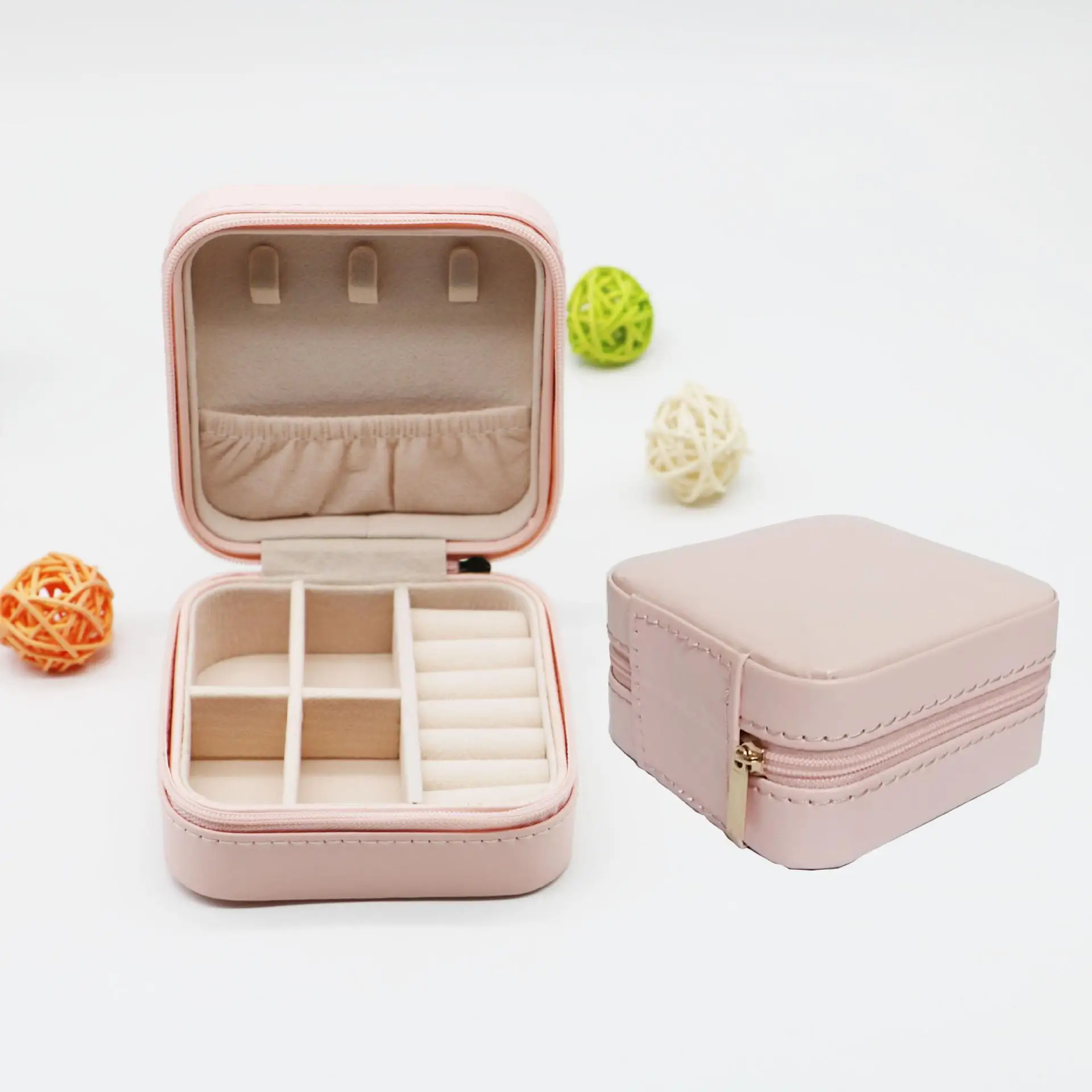 Korean Jewelry Storage Box Small Ring Earring Jewelry Box Travel Portable Jewelry Box jewelry boxes and packaging