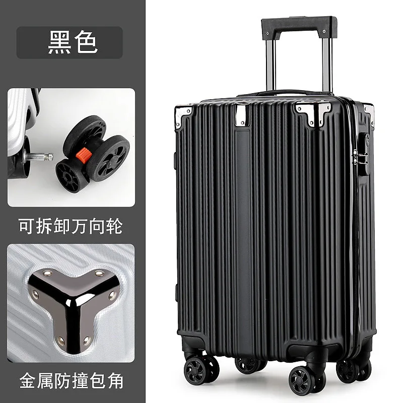 Travel Spinner Luggage Men Code Lock Cartoon Aluminum Frame Rolling Suitcase Woman Fashion Trolley Case Business Boarding Box