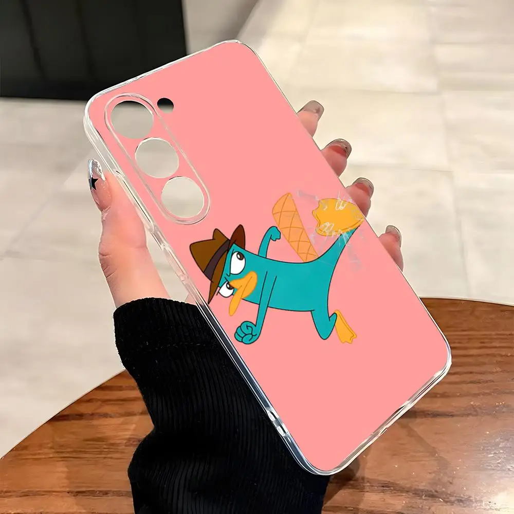 Чехол для телефона с изображением персонажа Пери Платипуса для Samsung S26 S25 Plus S24 Plus S22 Ultra S23 FE S21 Plus S21 Ultra, прозрачный чехол (art.: 3920dcbdacd03) - 3920dcbdacd03