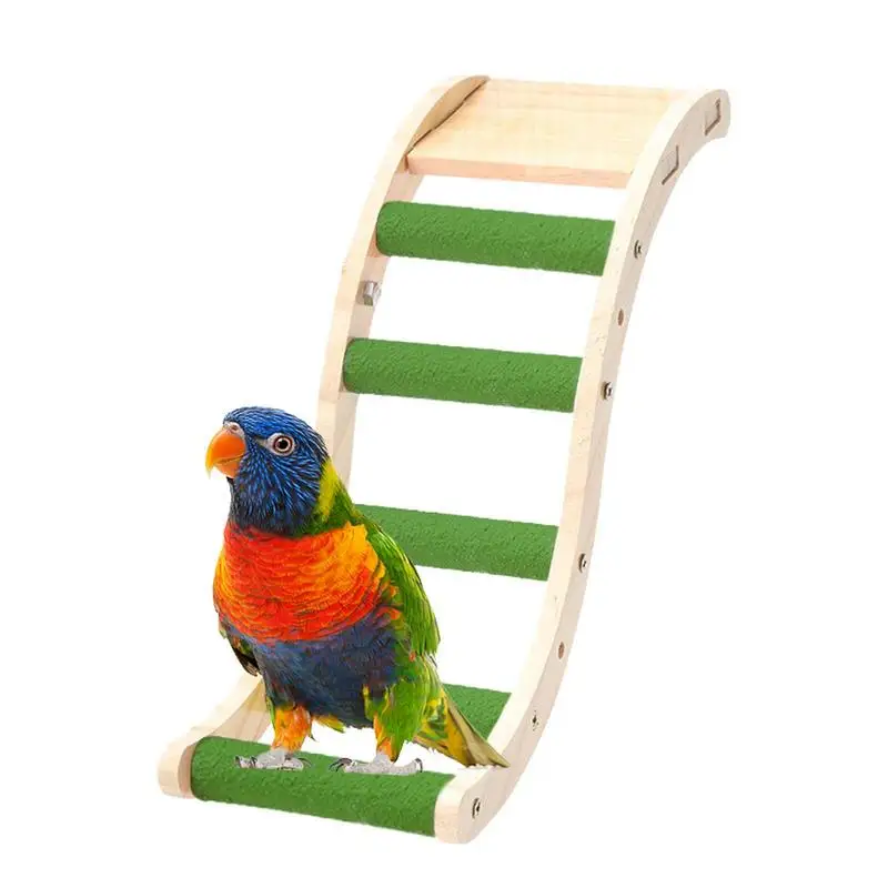 

Hardwood Bird Ladder Bird Stand Toy Wood Ladder For Parakeets Bird Exercise Toy Play Ladder Climbing Ladder Perch Toy For