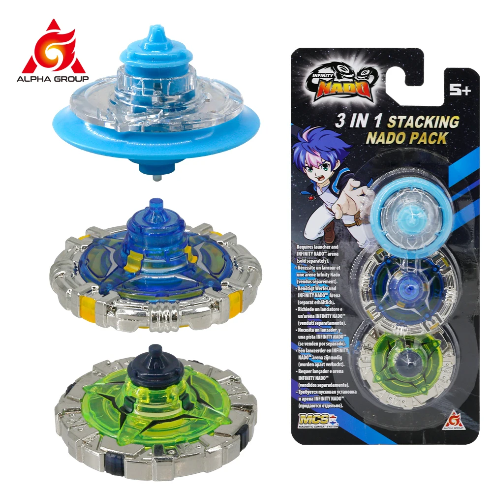 

Infinity Nado 5 3-in-1 Stacking Nado Pack Ares Wings toupie Gyroscope Spinning Tops БейБлэйд Anime Kids Toys Birthday Gift