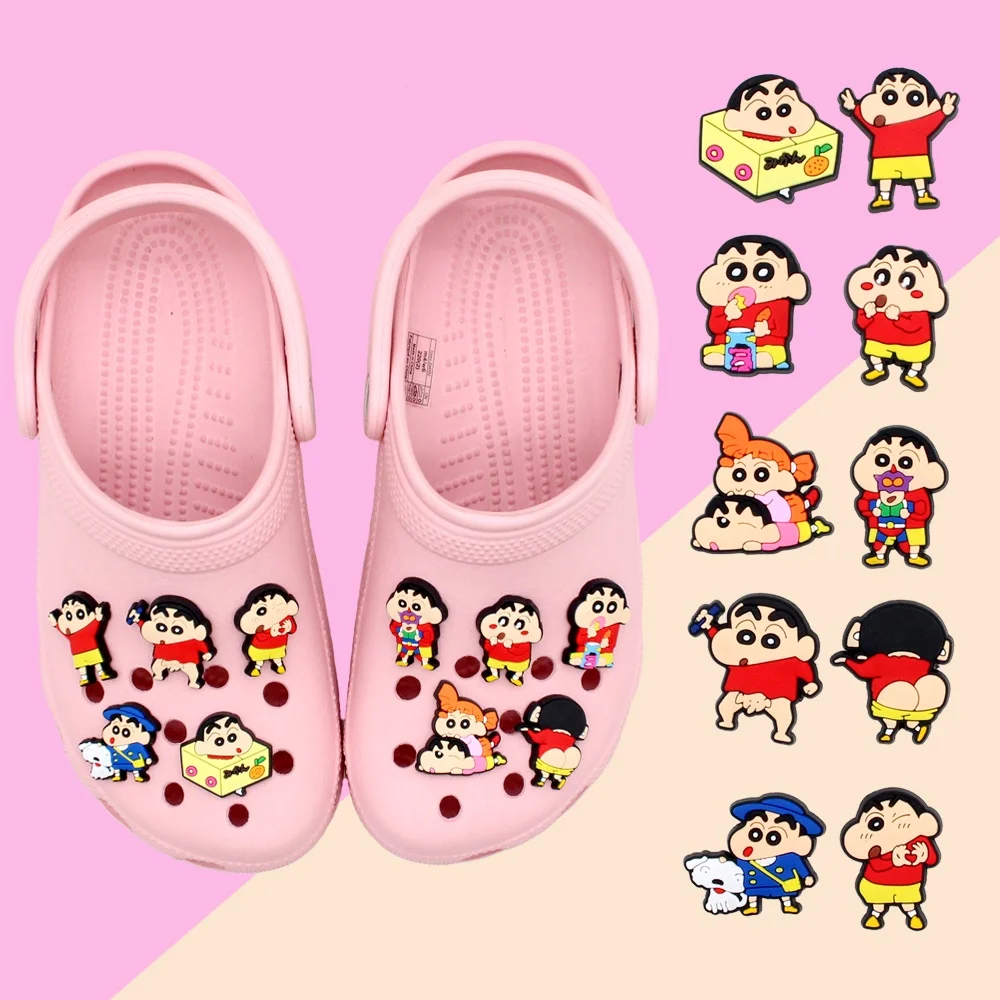 Cute set cartoon japanese anime Shoe Buckle Accessories PVC Shoe Charm Decorations Fit Croc charms Jibz Party Kids Gifts