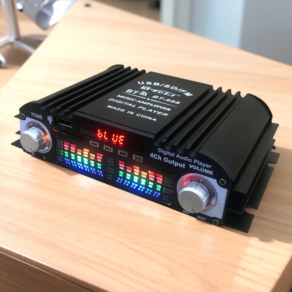 1600 Вт пиковая мощность Hi-Fi усилитель звука FM USB Bluetooth-совместимый домашний