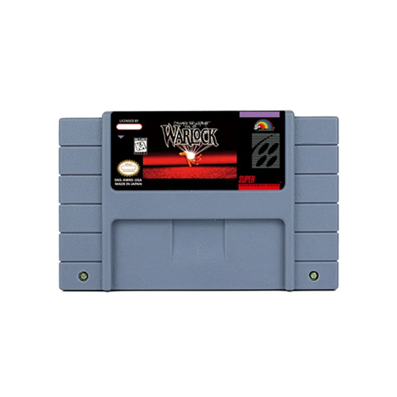 

Warlock Action Game for SNES USA Version 16 Bit Retro Cart Children Gift