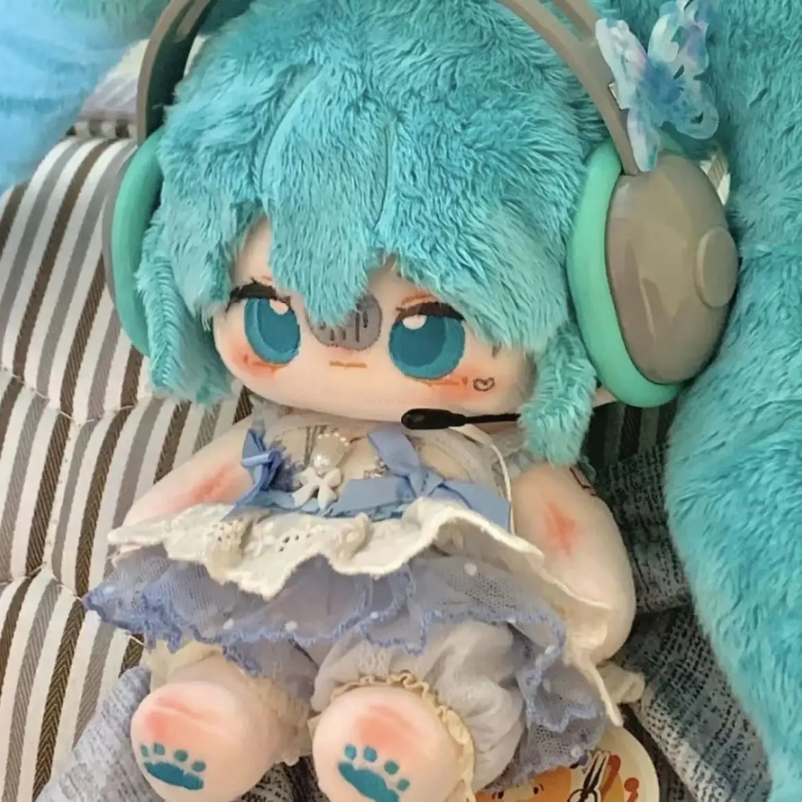 

20cm Miku Anime Figure Plush Toys New Style Diy Change Clothes Kawaii Plushine Soft Stuffed Decor Colelction Girl Kids Toy Gifts