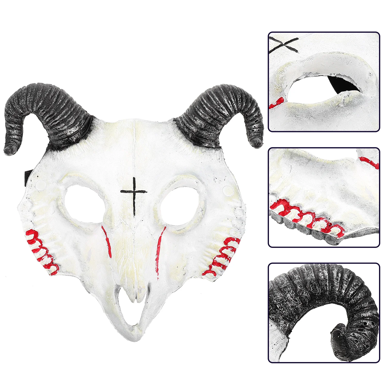 

Goat Mask Plastic Animals Mask Party Cosplay Props Halloween Costume Horror Style Funny Novel Animals