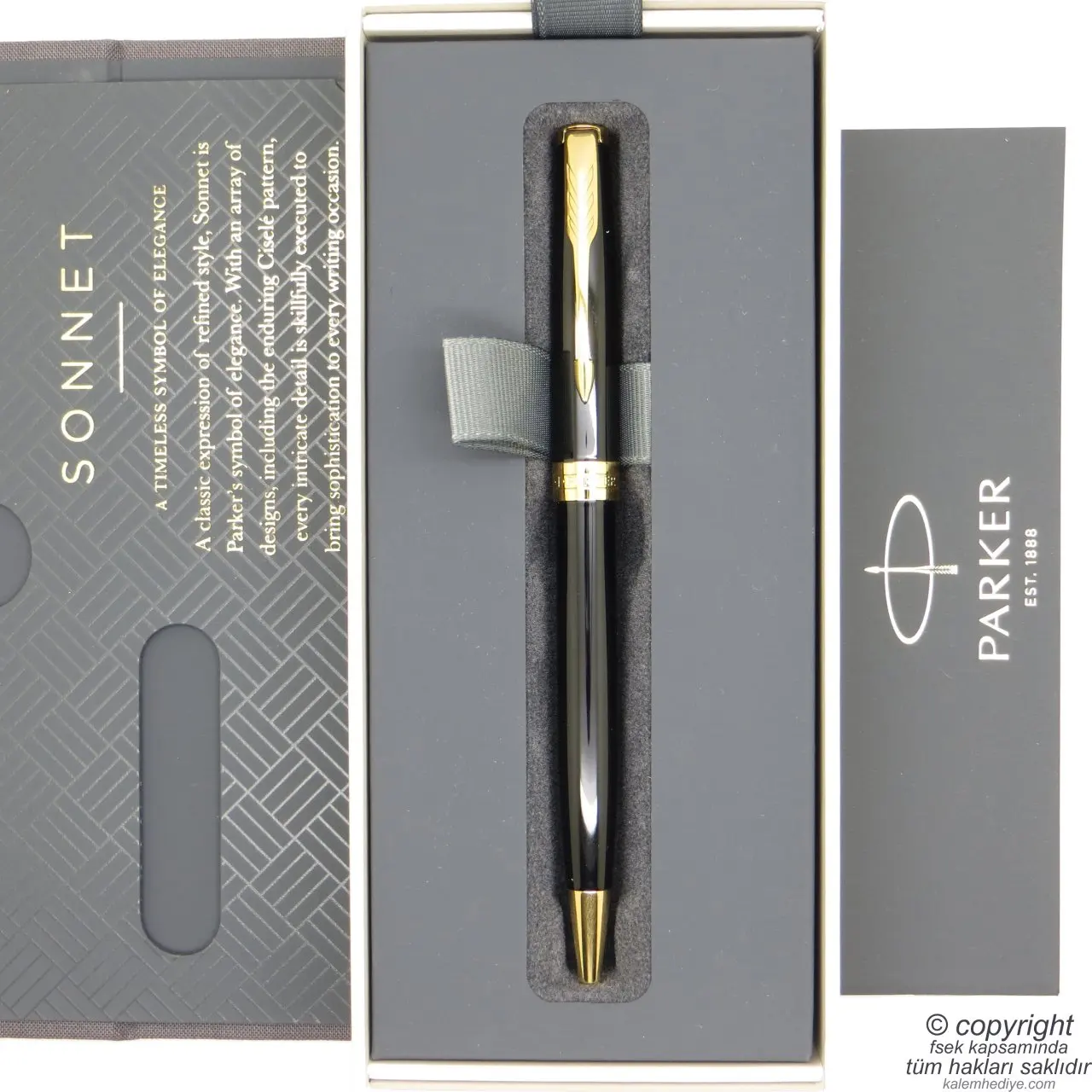 Шариковая ручка Parker Sonnet черного цвета | Ручка Специальная İsme Подарочная
