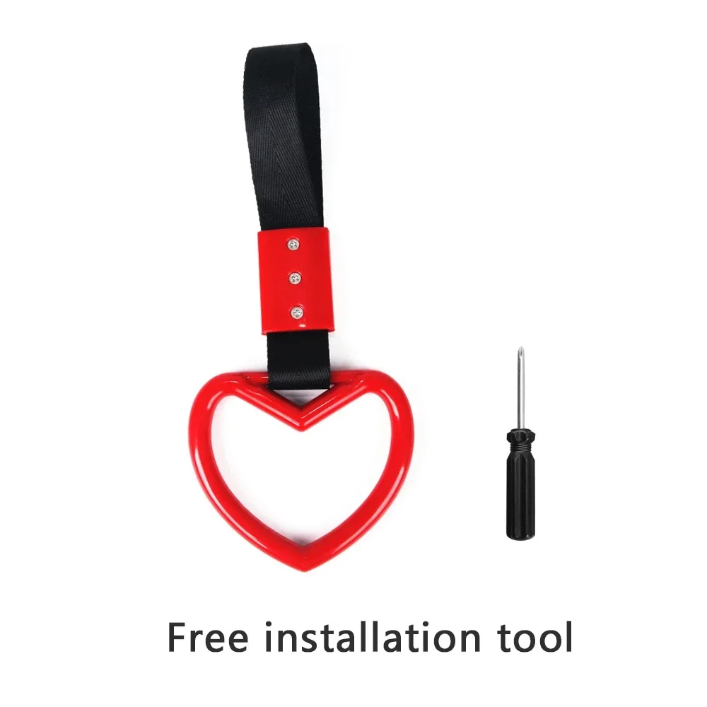 

Ремешок для ручки поезда и автобуса JDM, 1 шт., новое кольцо Tsurikawa, сердце, Стайлинг автомобиля, подвесной ремешок для дрифта, предупреждающее кольцо, принадлежности для украшения автомобиля