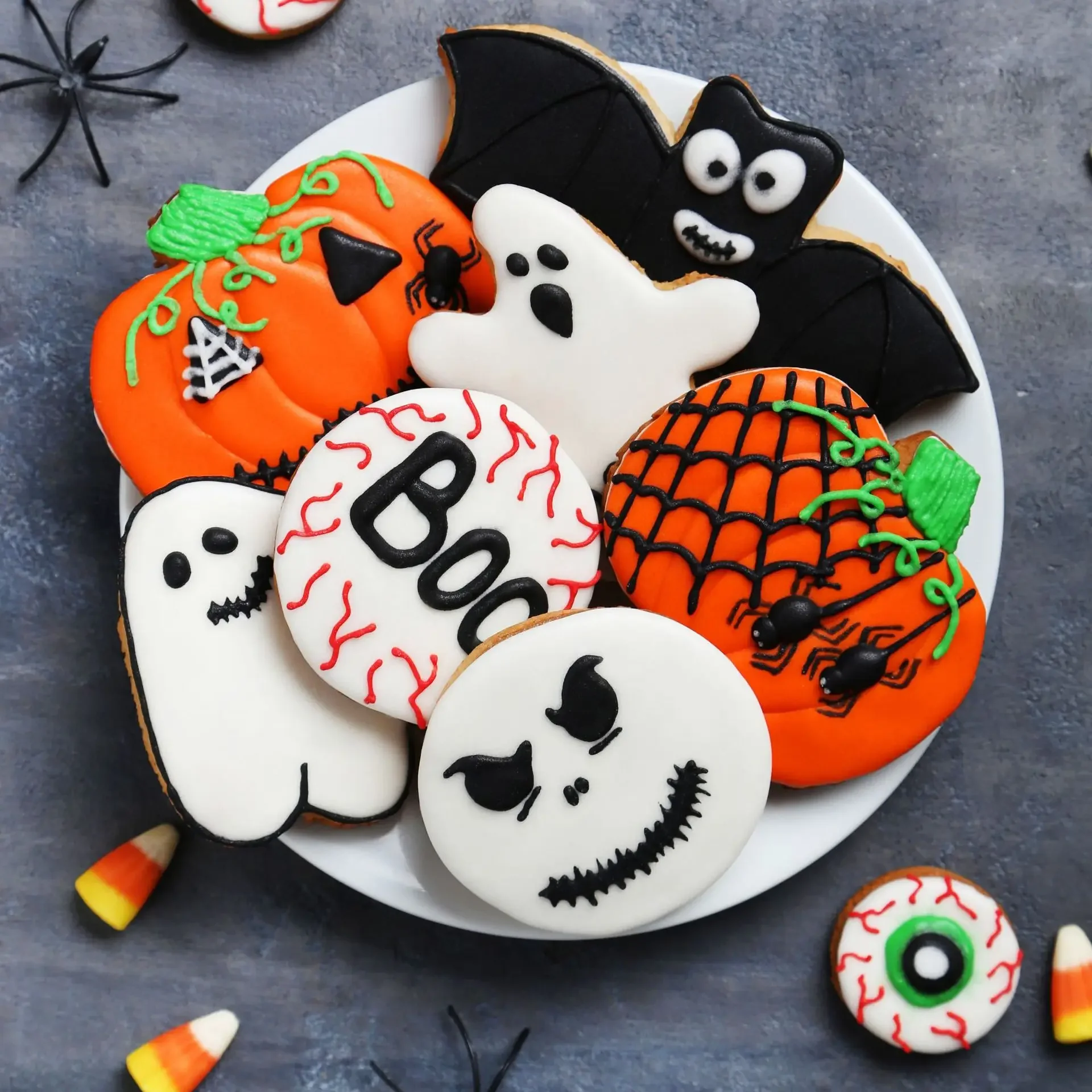 

5pcs/set Halloween Stainless Steel Bat Pumpkin Ghost Witch Cookie Cutters Biscuit Mold Ghost Party DIY Kids Dessert Baking Mold