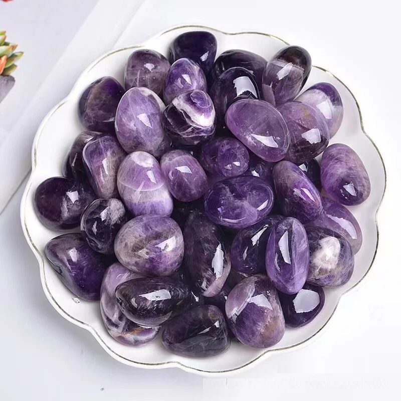 Крупный натуральный аметист хрустальный камень 15-30 мм зернистый домашний декор