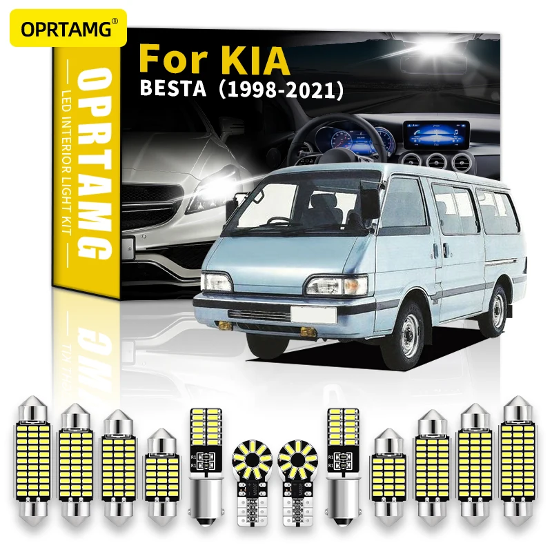 

OPRTAMG Canbus Vehicle LED Interior Dome Map Light License Plate Light For KIA BESTA 1998 1999 2000 2001 2002-2021 Accessories