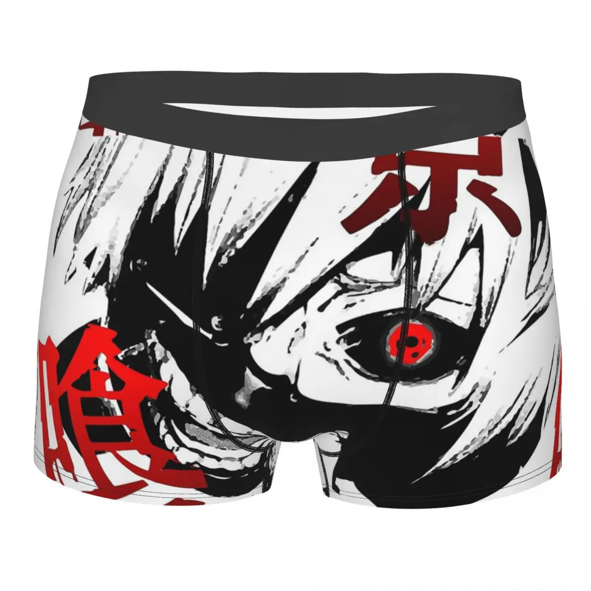 

Men Tokyo Ghoul Kaneki Ken Underwear Sexy Boxer Shorts Panties Homme Mid Waist Underpants Plus Size