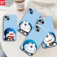 cute 3d oil painting doraemon phone case for iphone 11 12 13 mini pro max x xr xs 7 8 6 6s plus 5 s se silicone soft back cover