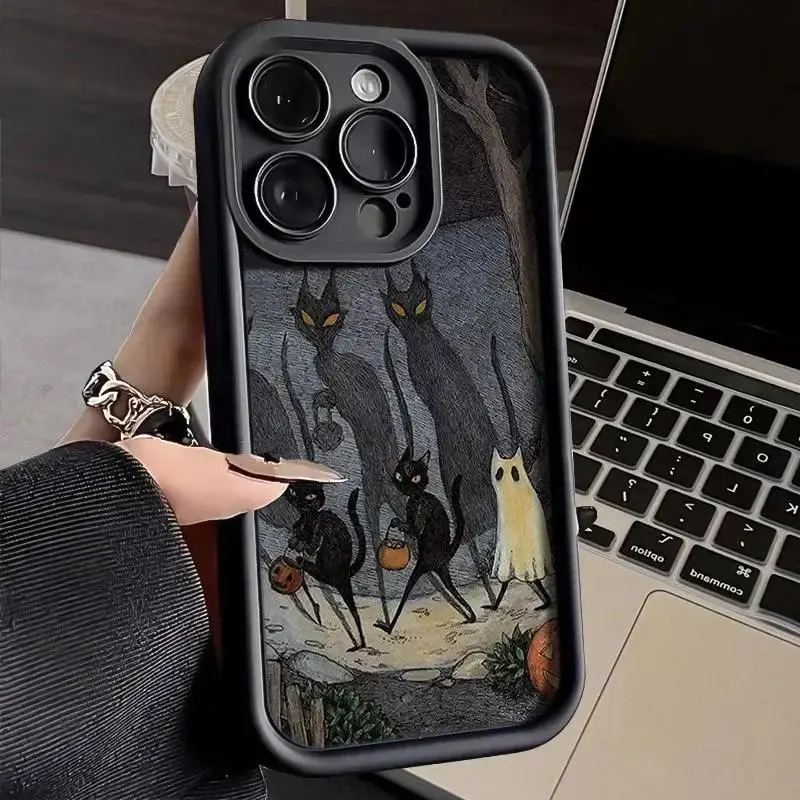Темный Забавный чехол с изображением кошки-монстра для Xiaomi POCO X3 Pro F3 X5 X4 GT F5 F4 M3 MI 11