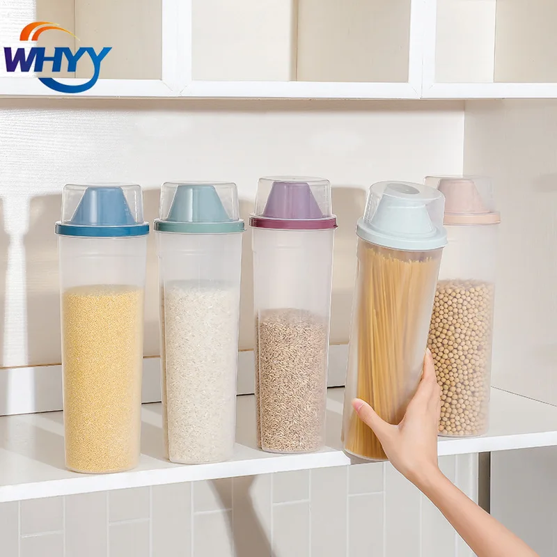 

Контейнер пластиковый прозрачный для хранения пищевых продуктов, емкость для высушенных зерен, лапши, банки, аксессуары для кухни