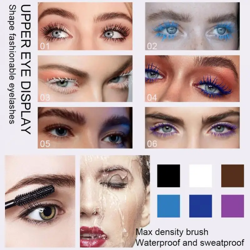 

Multi-color Mascara Curl Lengthening Eyelash Mascara Thick Curling Not Easy To Smudge Natural Mascara Eyes Makeup