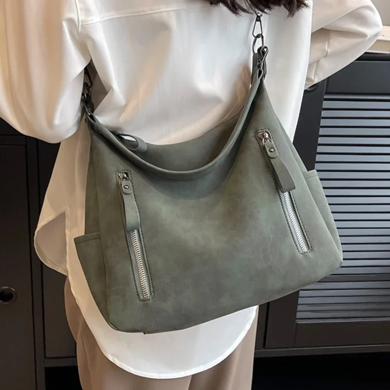 Дизайнерская однотонная женская сумка из искусственной замши роскошные женские