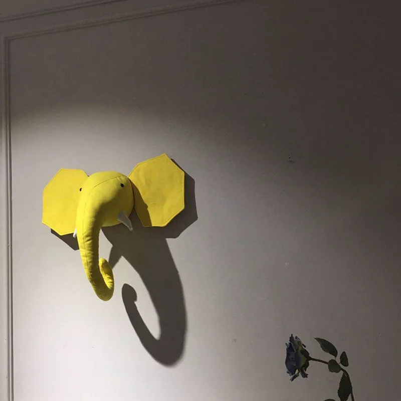 3D Animal Head Wall Cute Stuffed Hanging Toys Kids Room Sculptures | Дом и сад