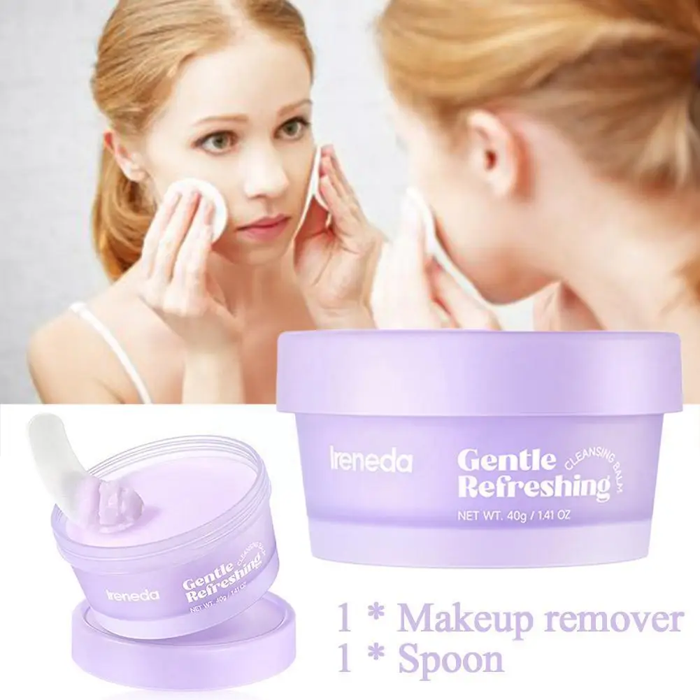 

IRENEDA Professional Moisturizing Makeup Remover Balm Spoon Tools Cleansing Makeup Cleansing Facial Remover Deep Built-in C9P4