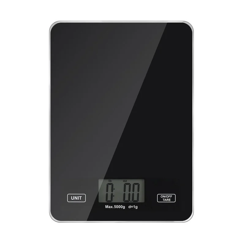

Digital Kitchen Toughened Glass Scale 1g/5kg Food Scale Ultra Slim Tempered Glass LCD Display Kitchen Baking Mesuring Tool